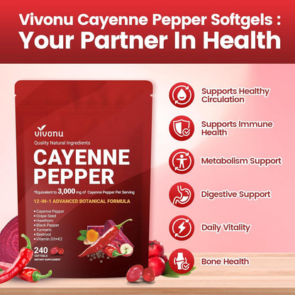 VapoShine Vivonu™ Cayenne Pepper Softgels