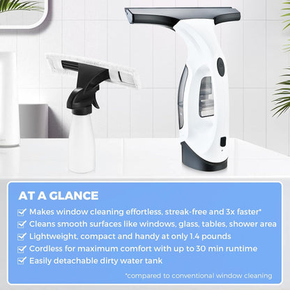 VapoShine ClearVac™ Cordless Vacuum Squeegee