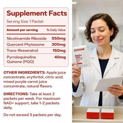 VapoShine Zooone™ NAD+ Berry Flavor Drink Mix