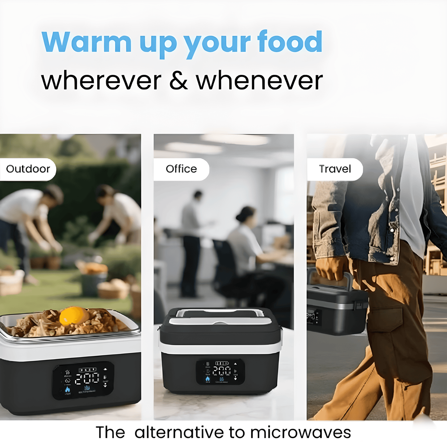 Selerb HeatBox360™ Cordless Self-Heating Lunchbox