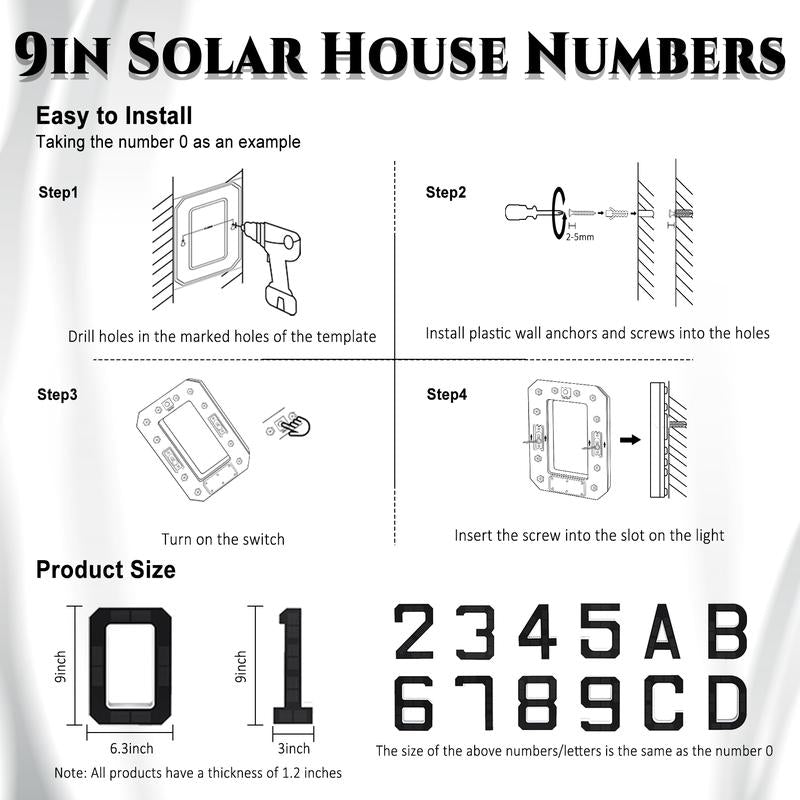 VapoShine™ Solar House Number Lights