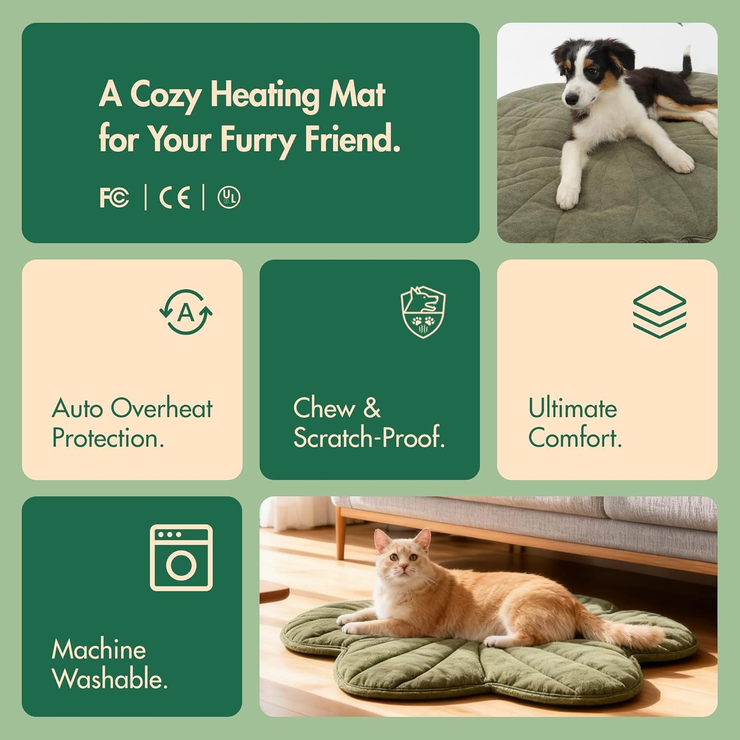 VapoShine ThermoPetPad™ Therapeutic Heated Pet Bed